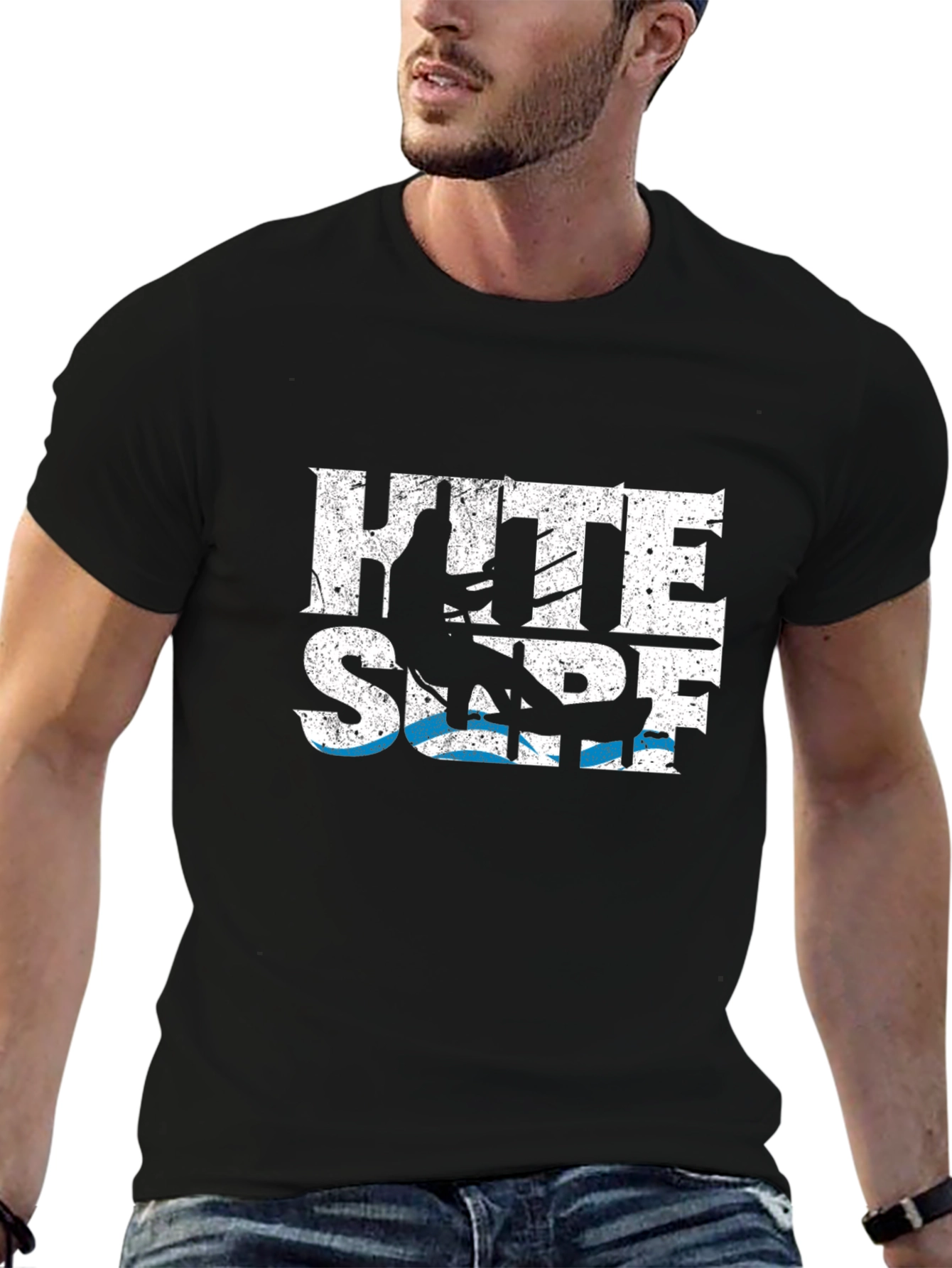 Kite Surf Graphic Tee - Black