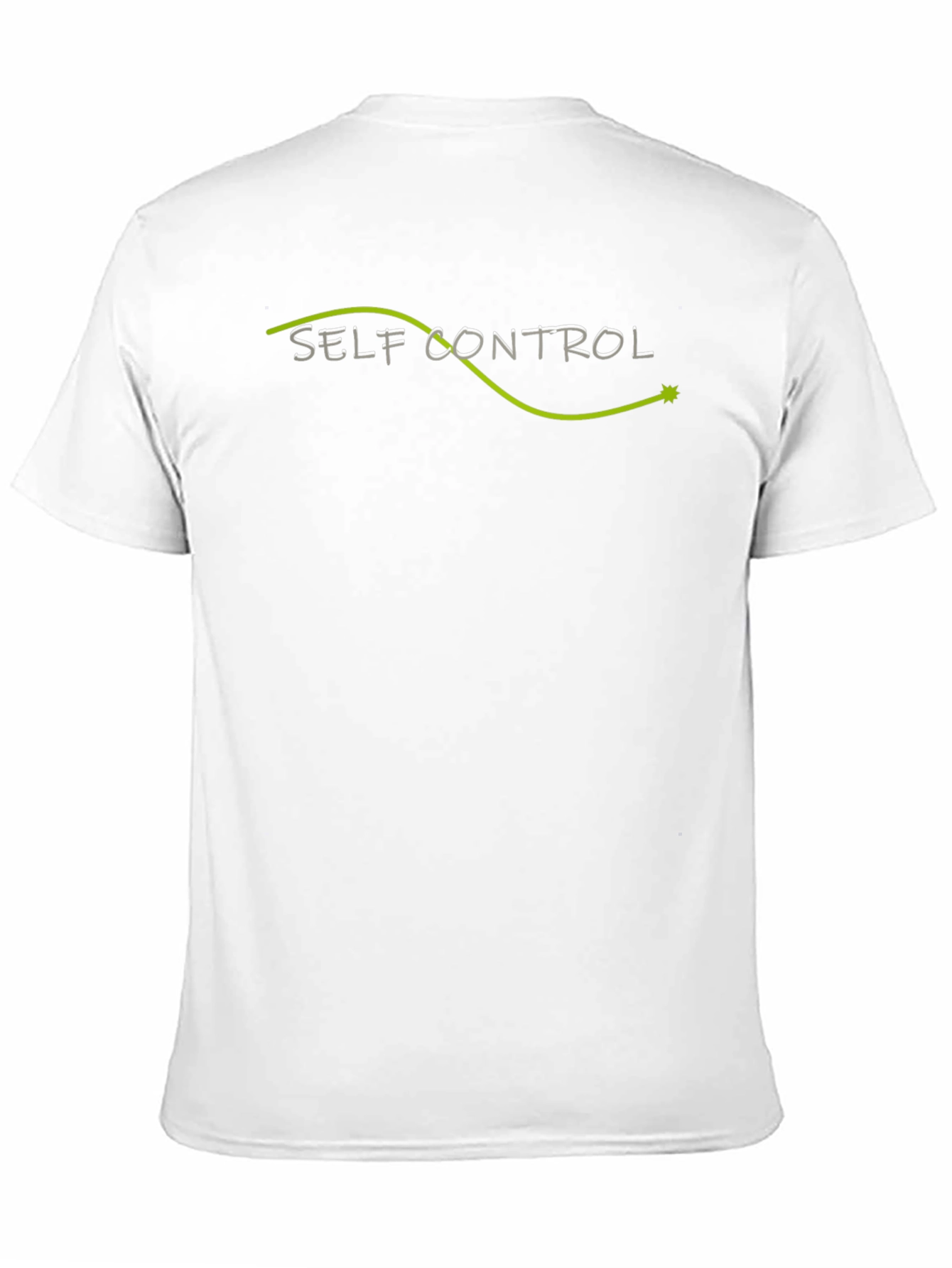 Self Control Graphic T-Shirt Black Crew Neck Tee