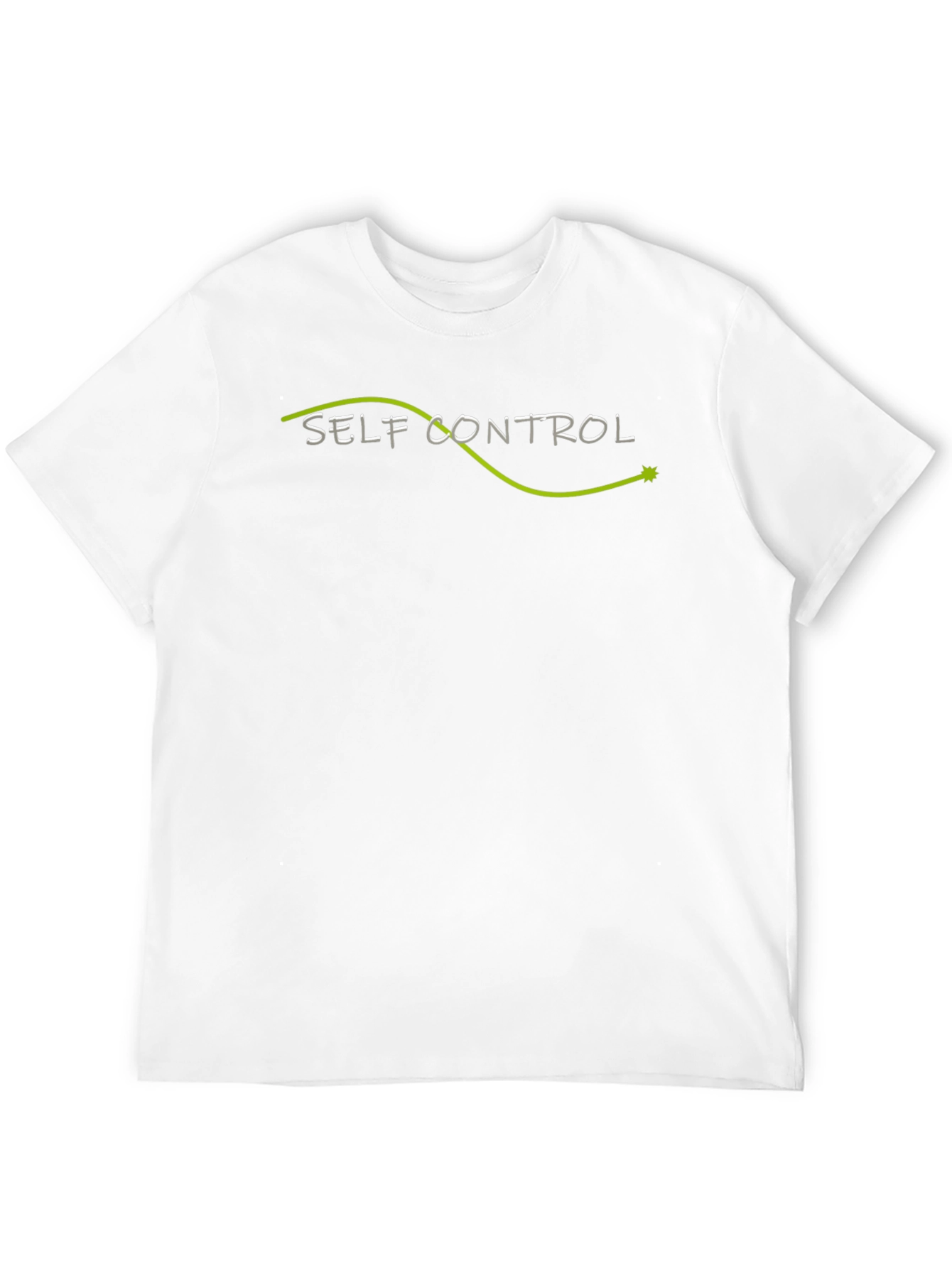 Self Control Graphic T-Shirt Black Crew Neck Tee