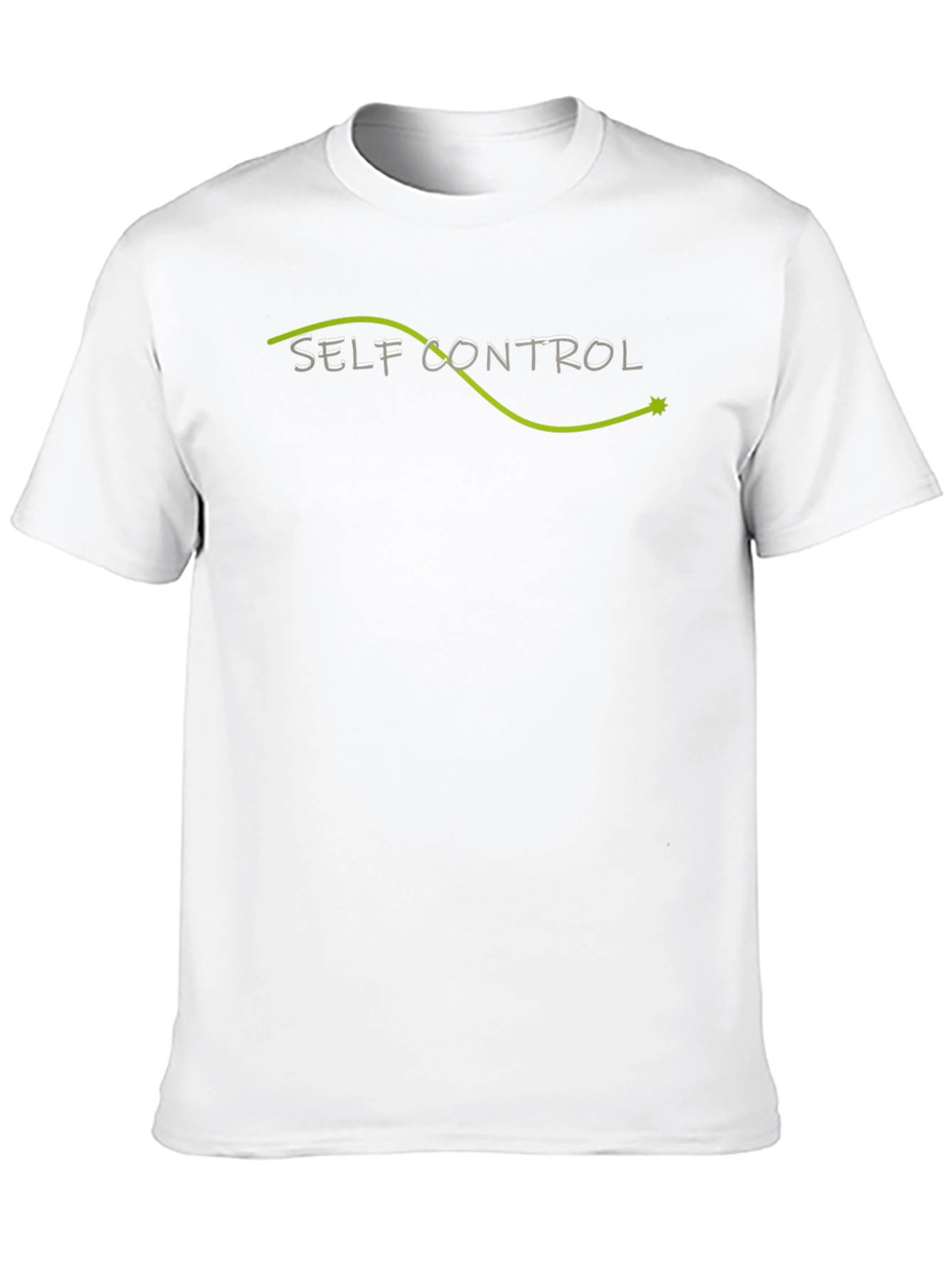 Self Control Graphic T-Shirt Black Crew Neck Tee
