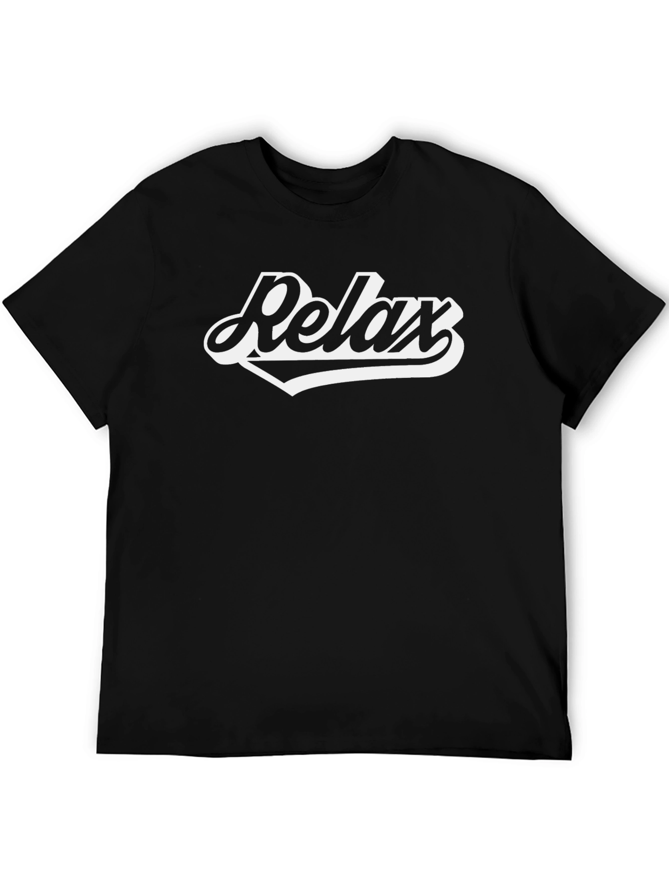 Relax Graphic T-Shirt - Black Casual Comfort