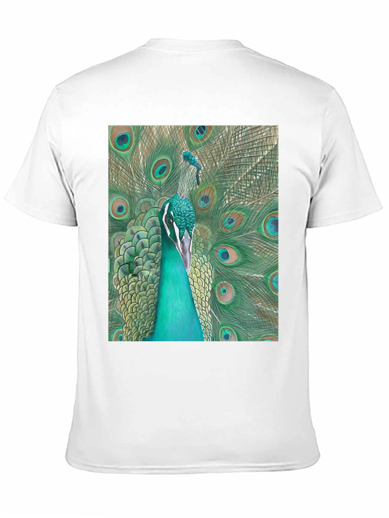 Peacock Graphic Tee - Stylish Mens Black T-Shirt