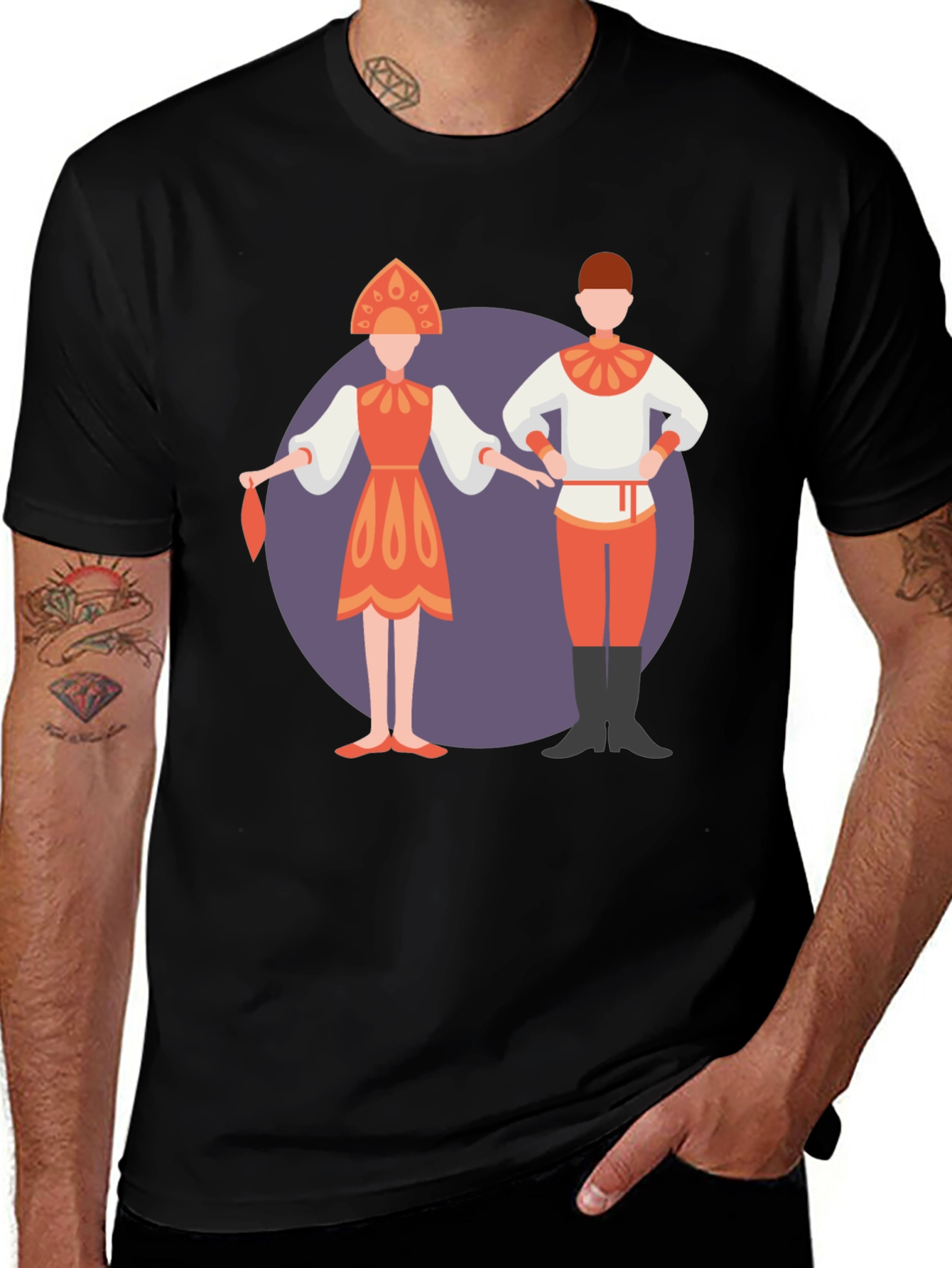 Ethnic Folk Dance Graphic T-Shirt