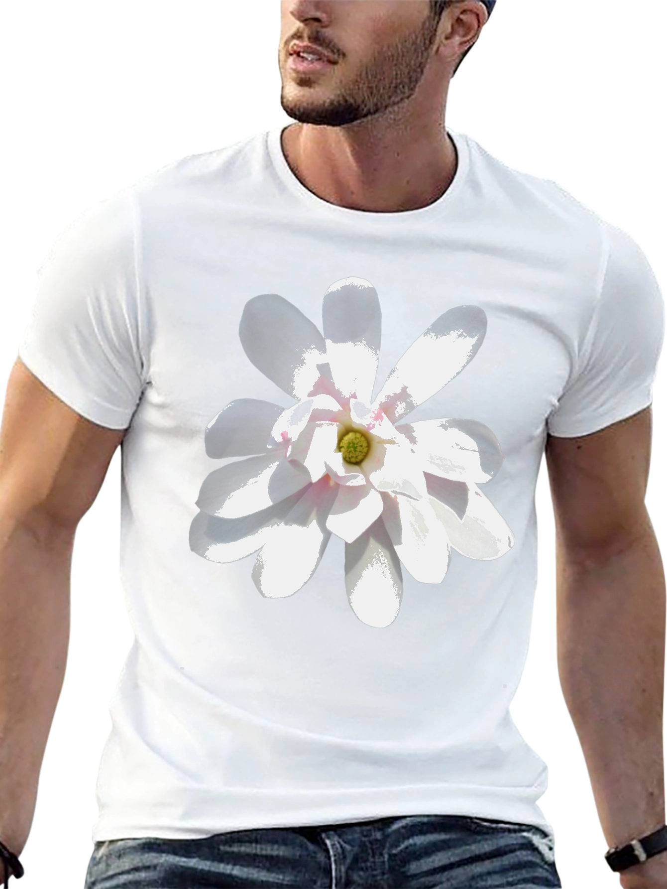 Floral Graphic Tee - Stylish Black T-Shirt