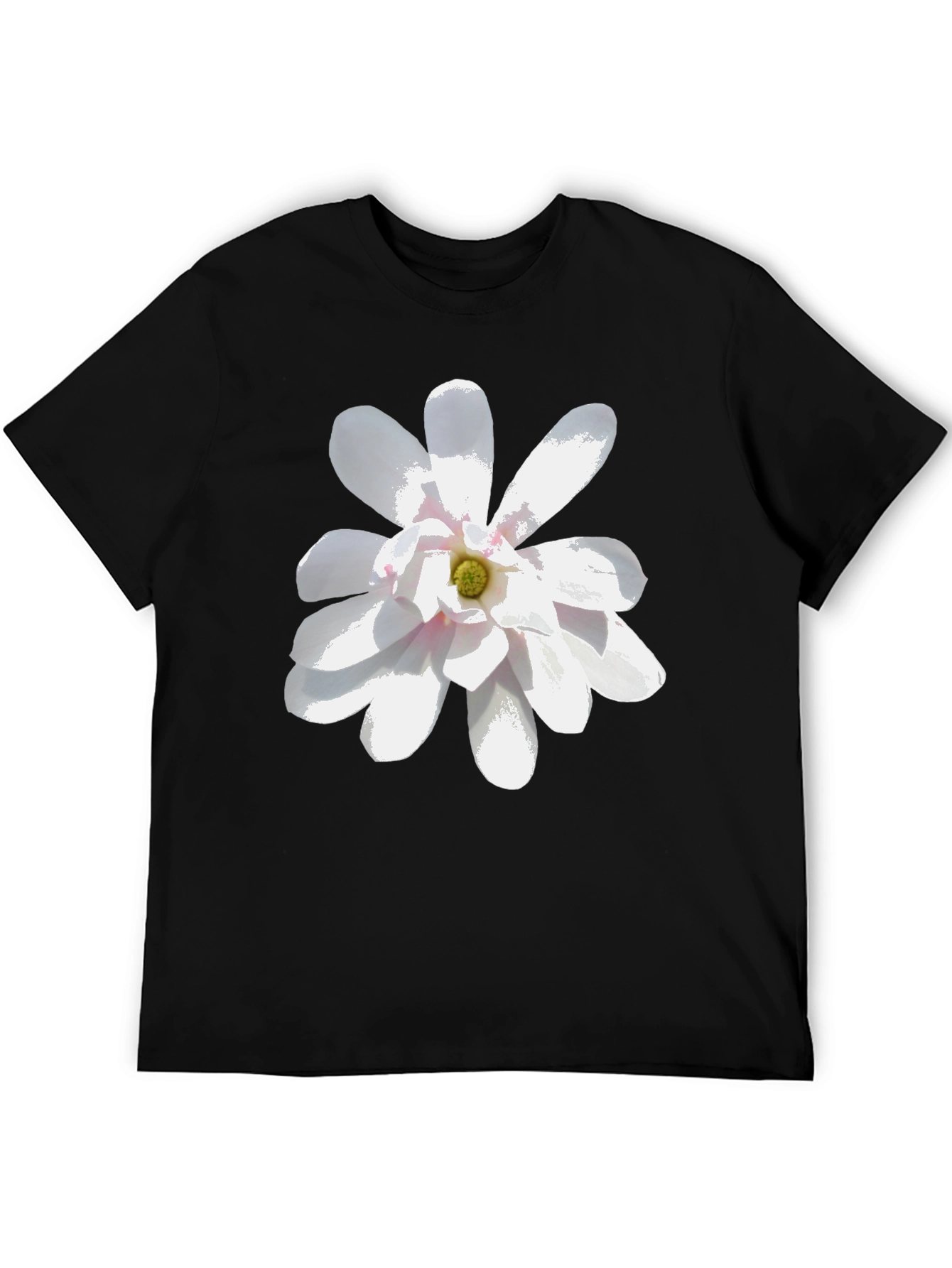 Floral Graphic Tee - Stylish Black T-Shirt