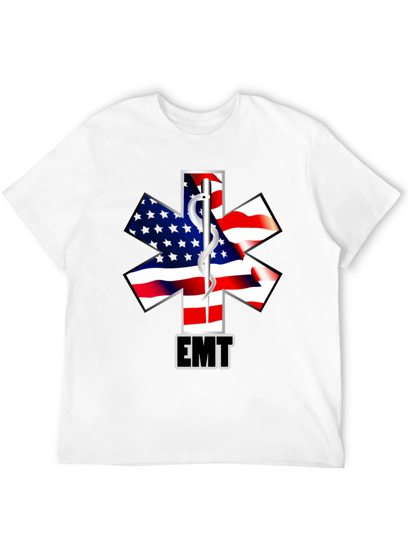 EMT American Flag Star T-Shirt