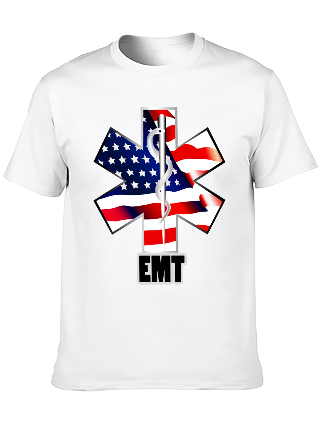 EMT American Flag Star T-Shirt