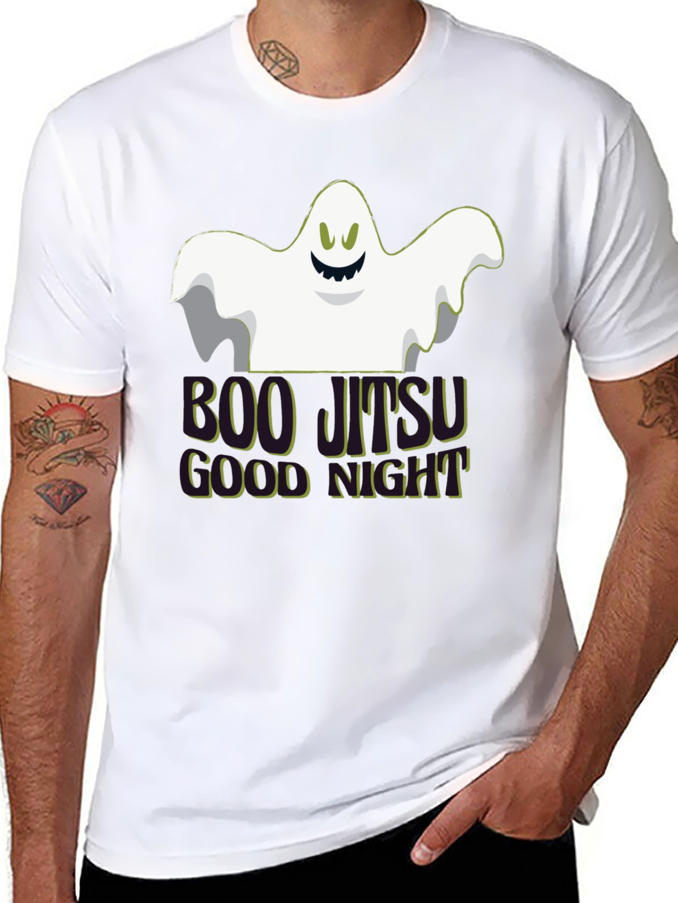 Boo Jitsu Halloween T-Shirt - Funny Ghost Design