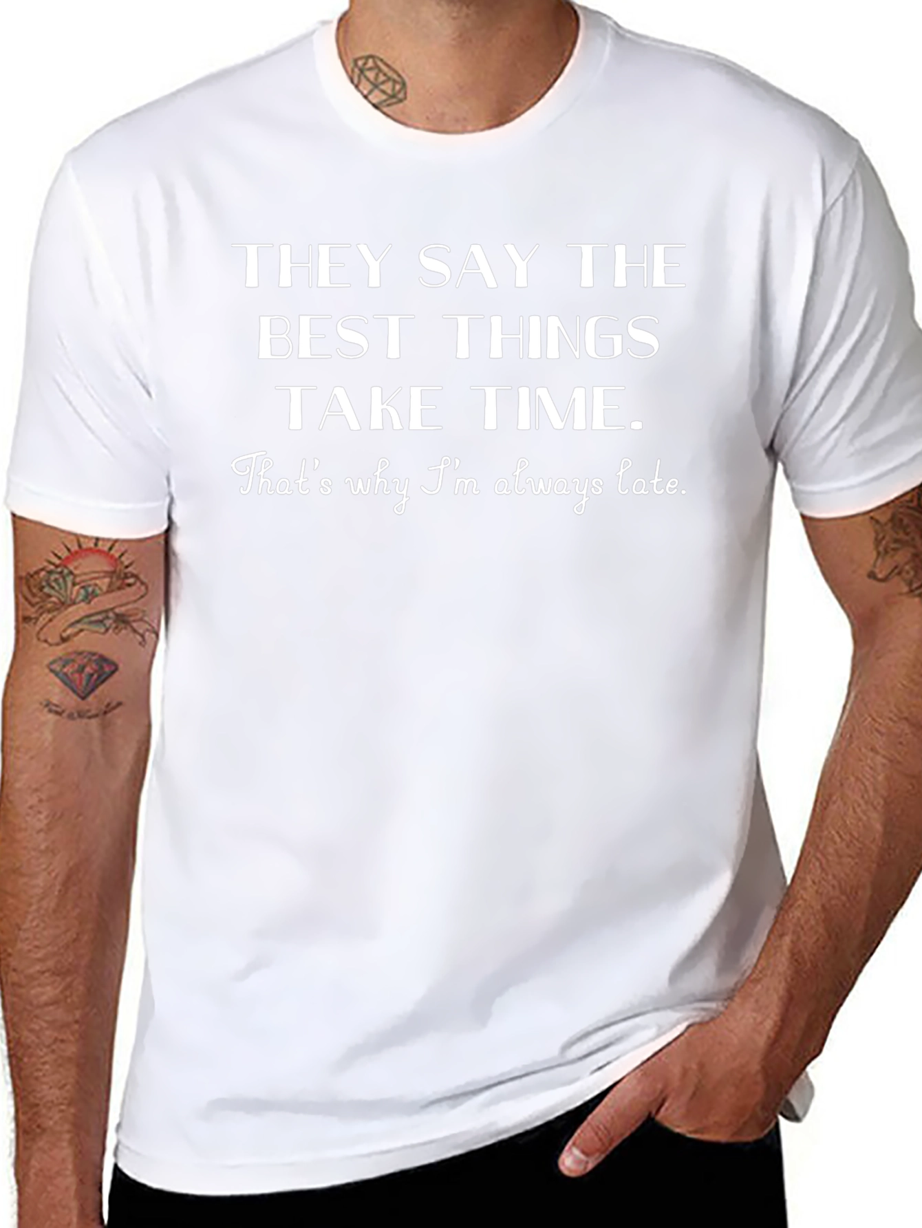 Humorous Always Late Graphic Tee