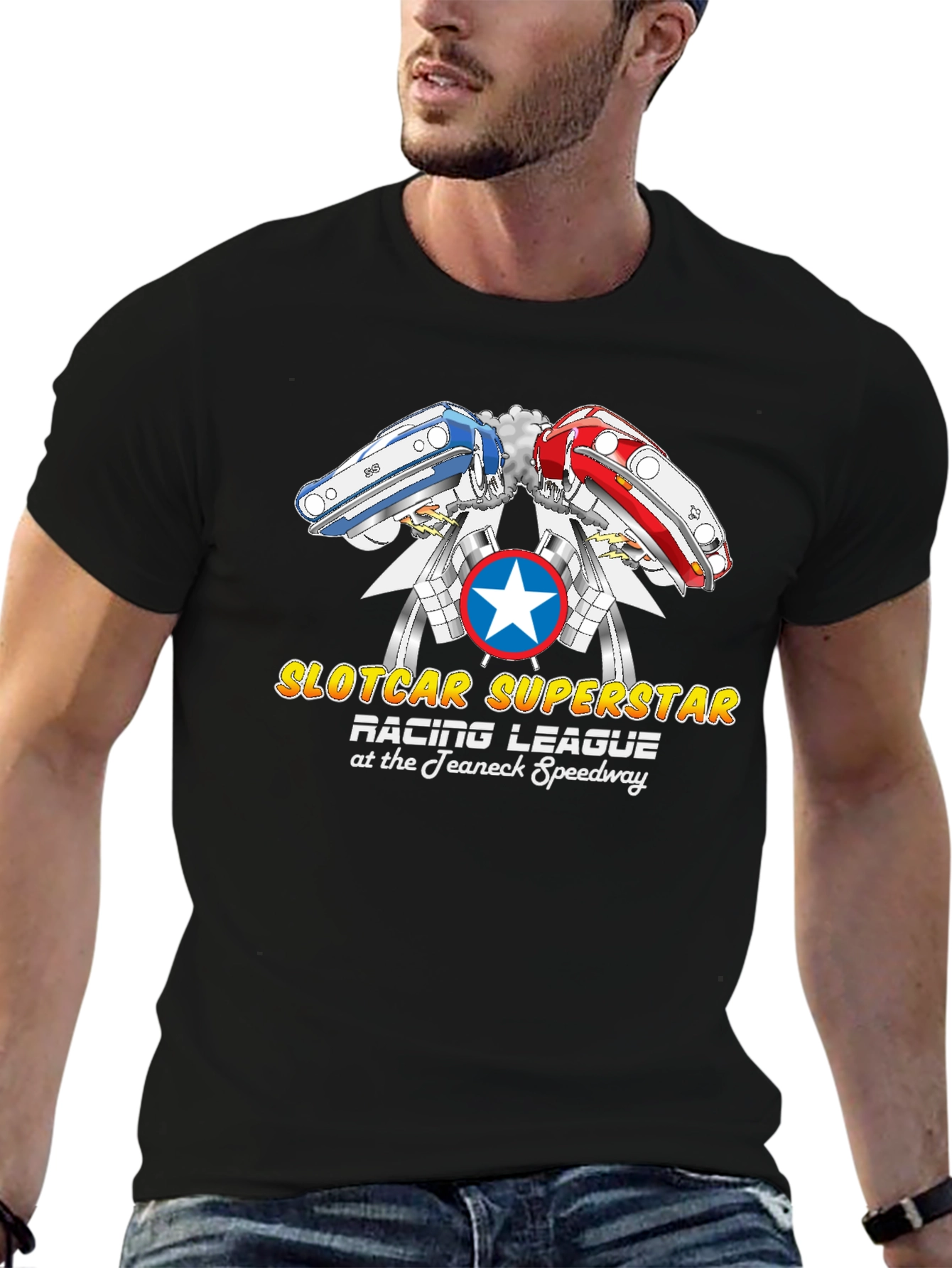 Slotcar Superstar Racing League Black T-Shirt