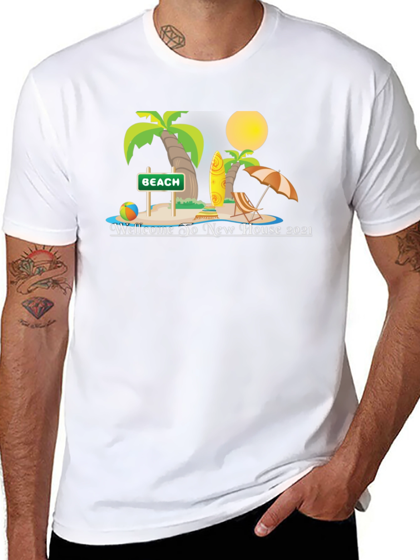 Welcome to New House 2021 Beach T-Shirt