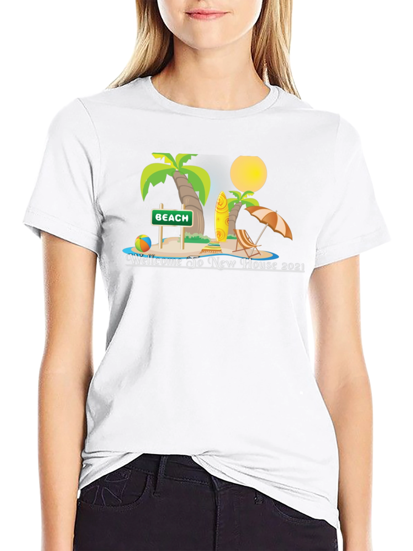 Welcome to New House 2021 Beach T-Shirt