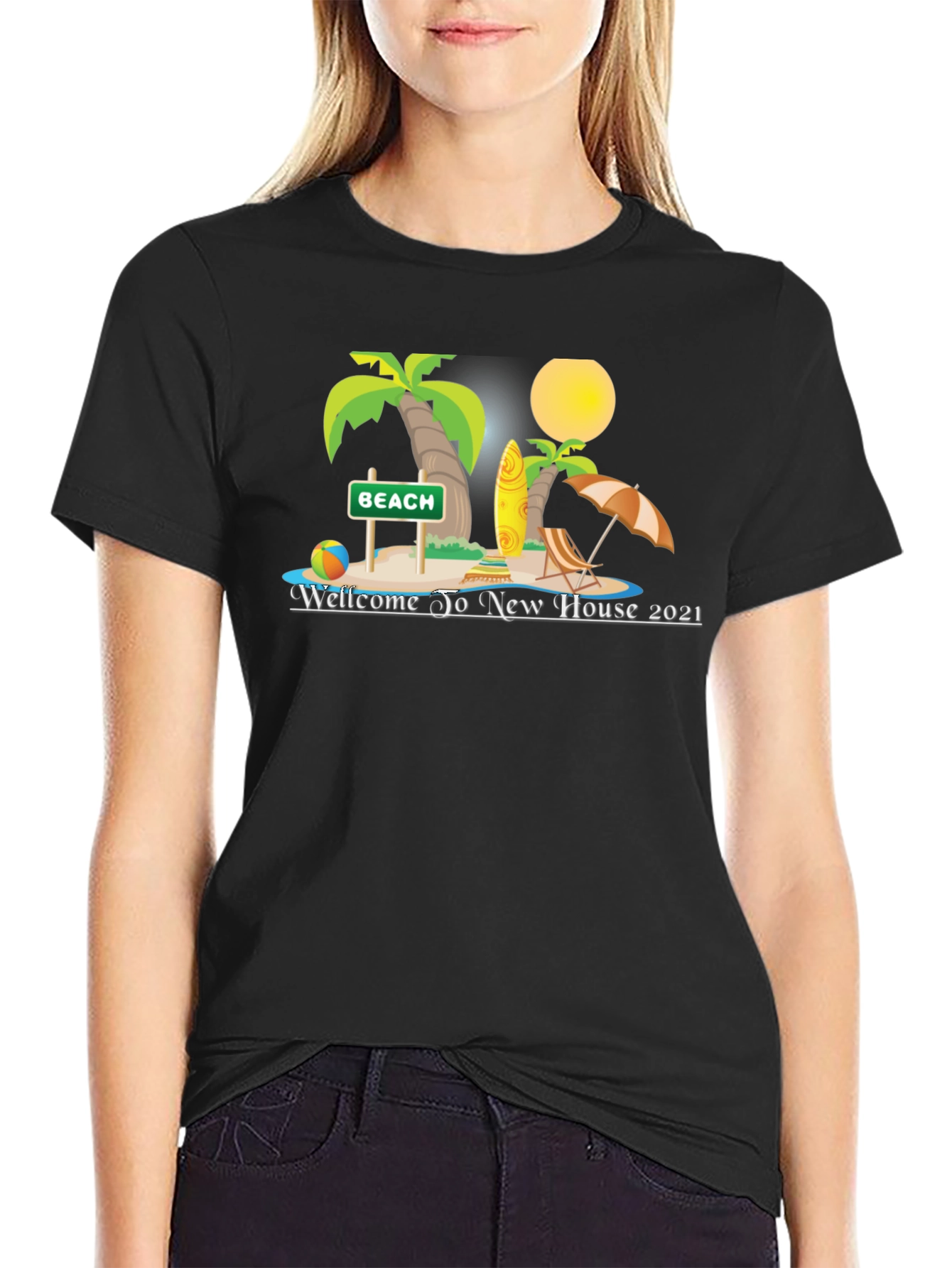 Welcome to New House 2021 Beach T-Shirt