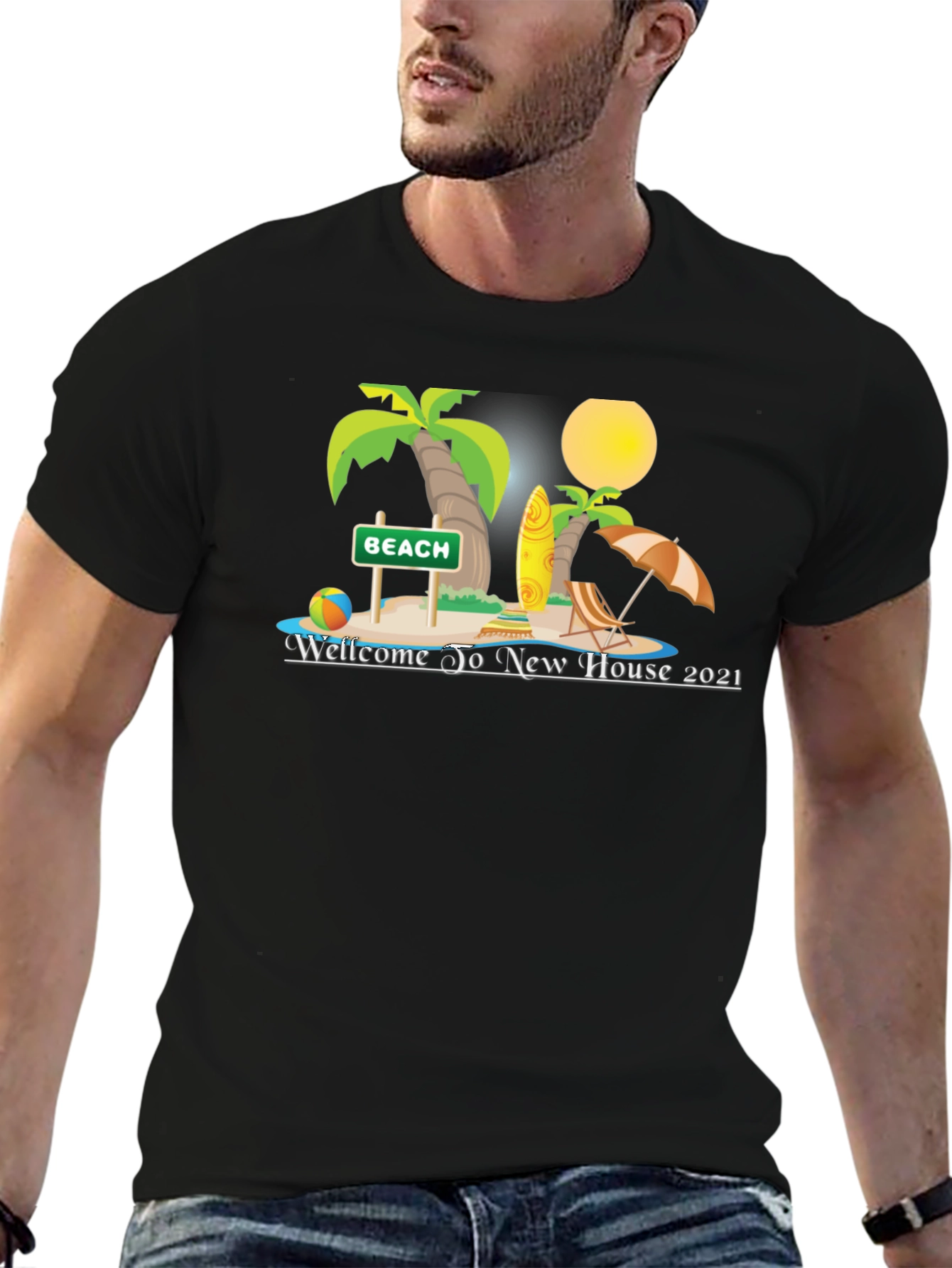 Welcome to New House 2021 Beach T-Shirt