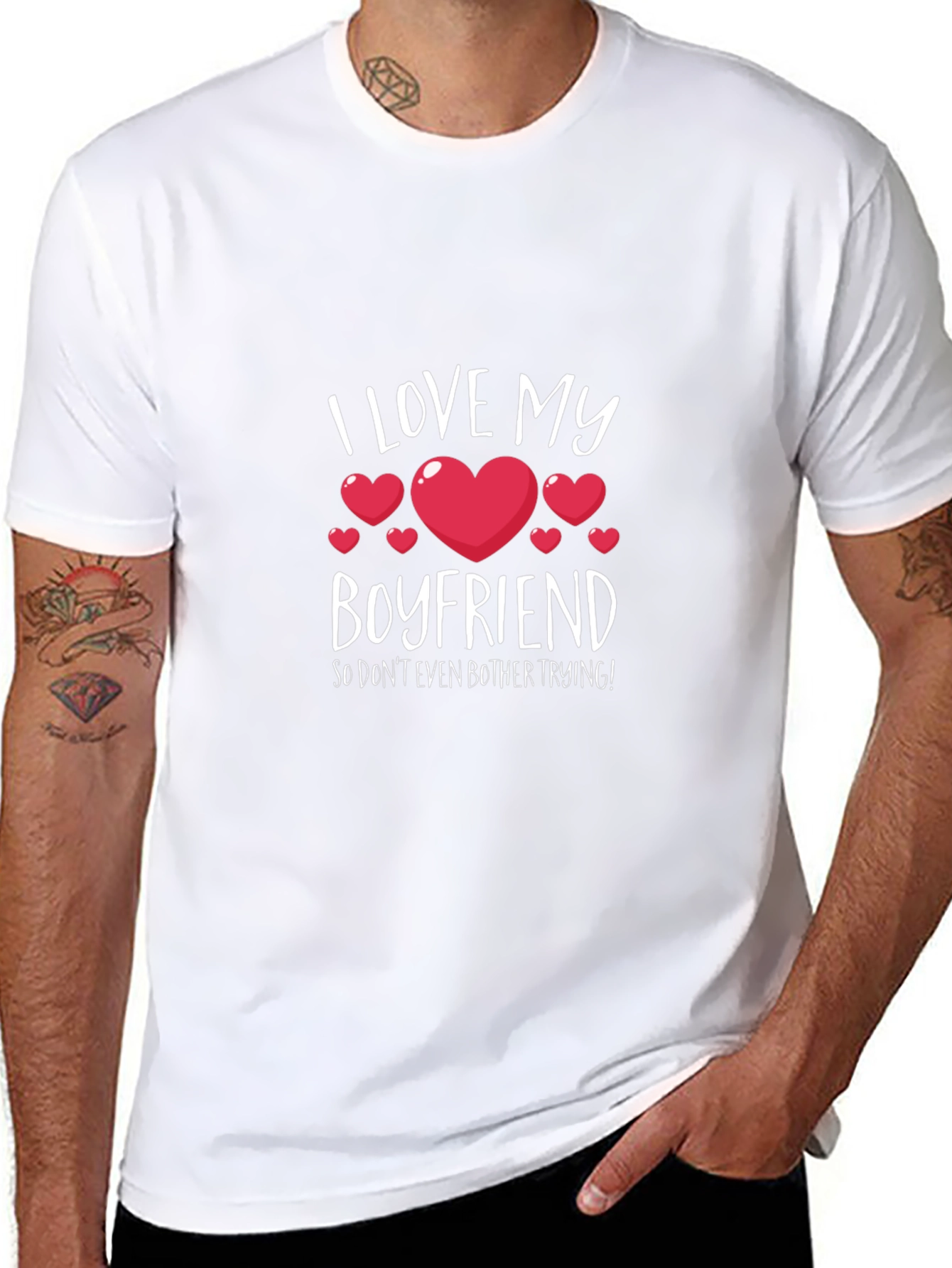I Love My Boyfriend Graphic T-Shirt