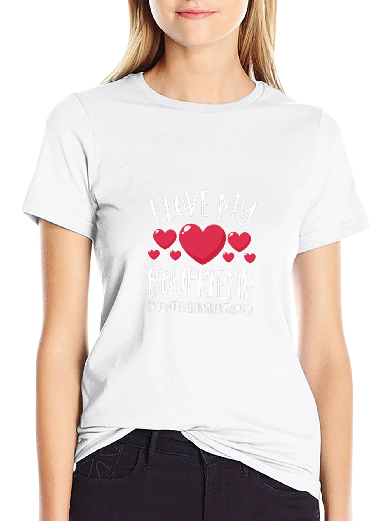I Love My Boyfriend Graphic T-Shirt