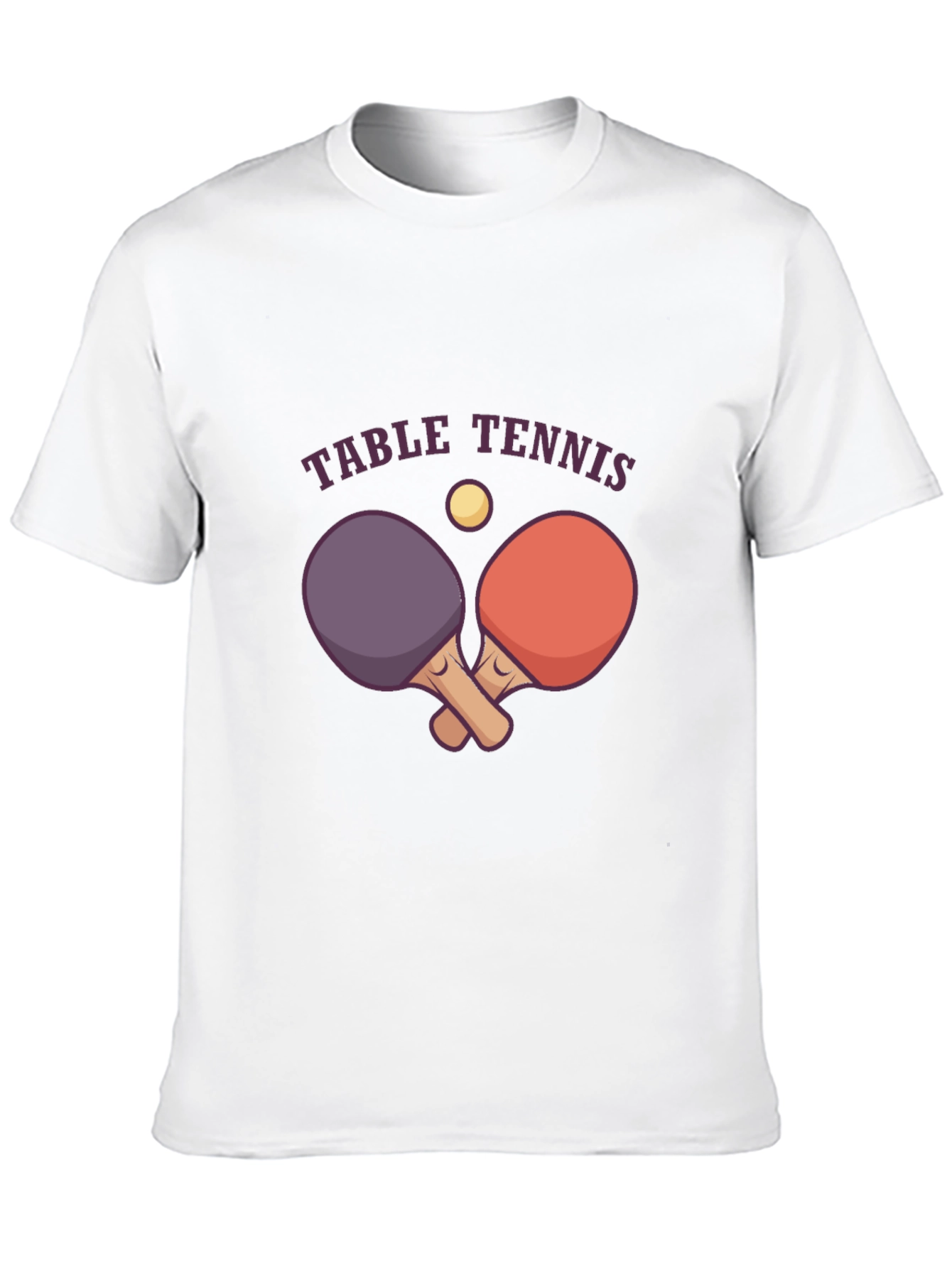 Table Tennis Graphic Tee - Black Cotton T-Shirt