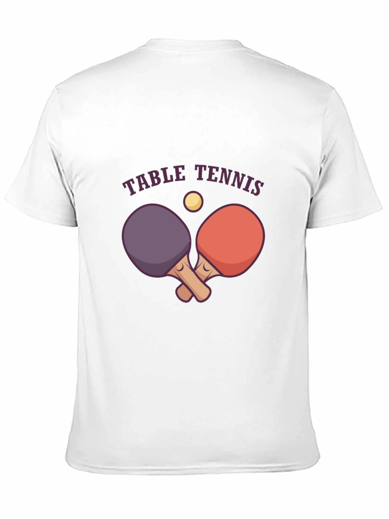 Table Tennis Graphic Tee - Black Cotton T-Shirt
