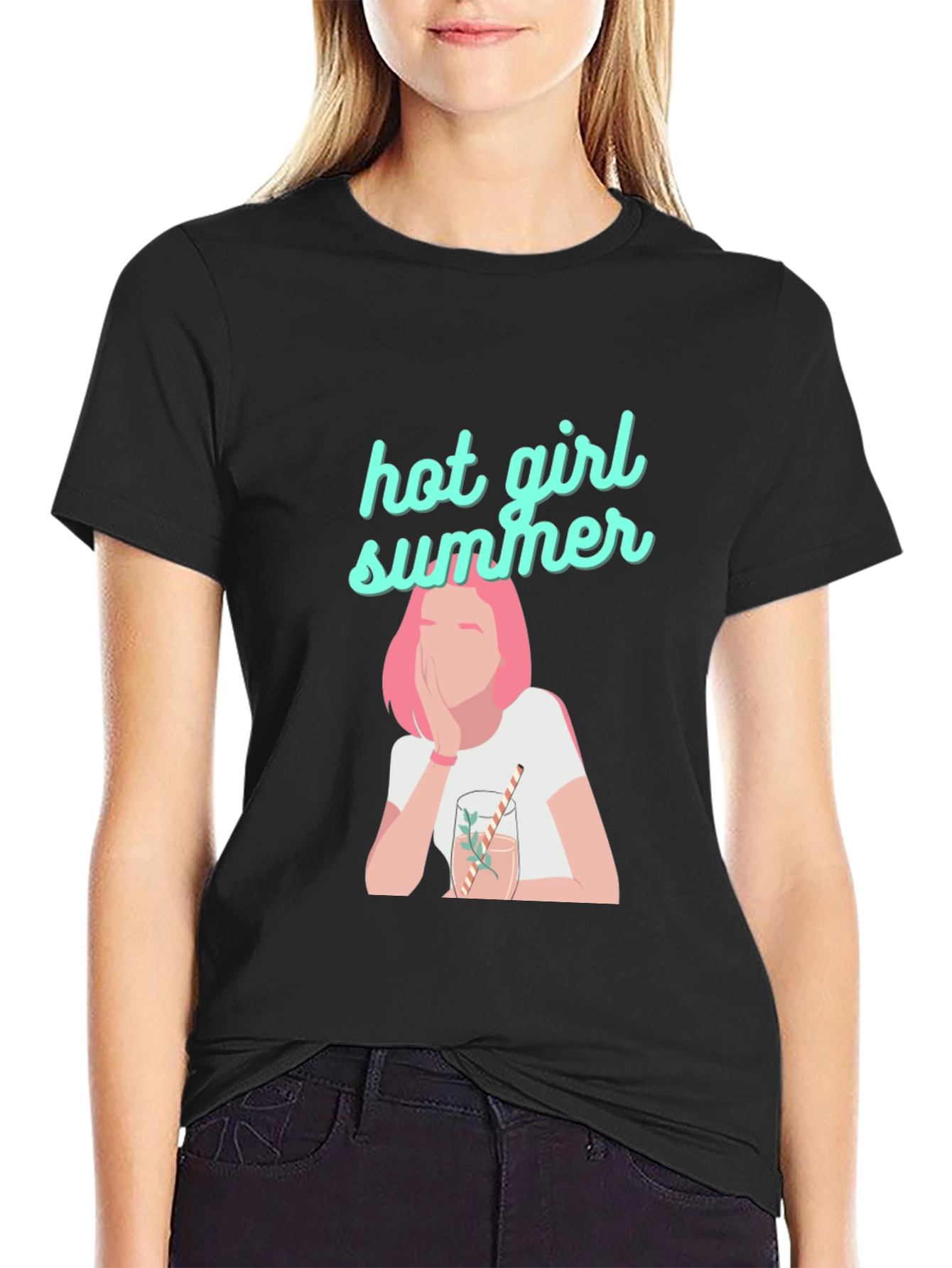 Hot Girl Summer Black Graphic Tee