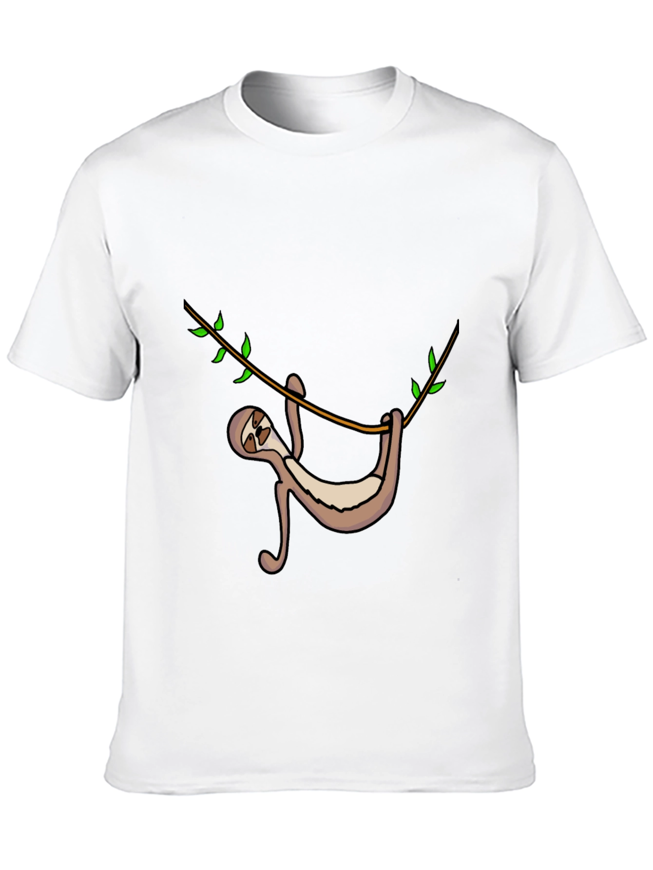 Sloth Hanging On Tree Branch Graphic Tee