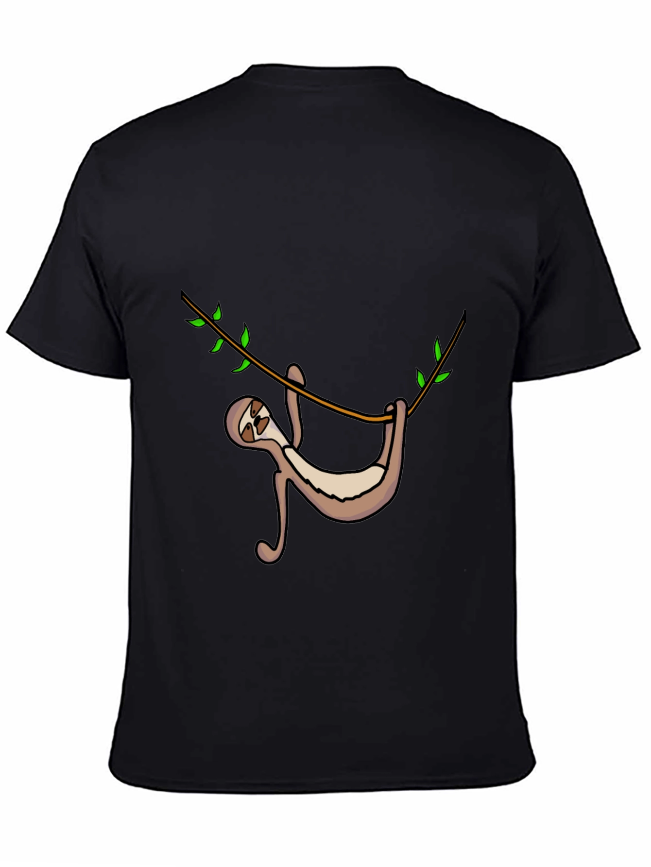 Sloth Hanging On Tree Branch Graphic Tee