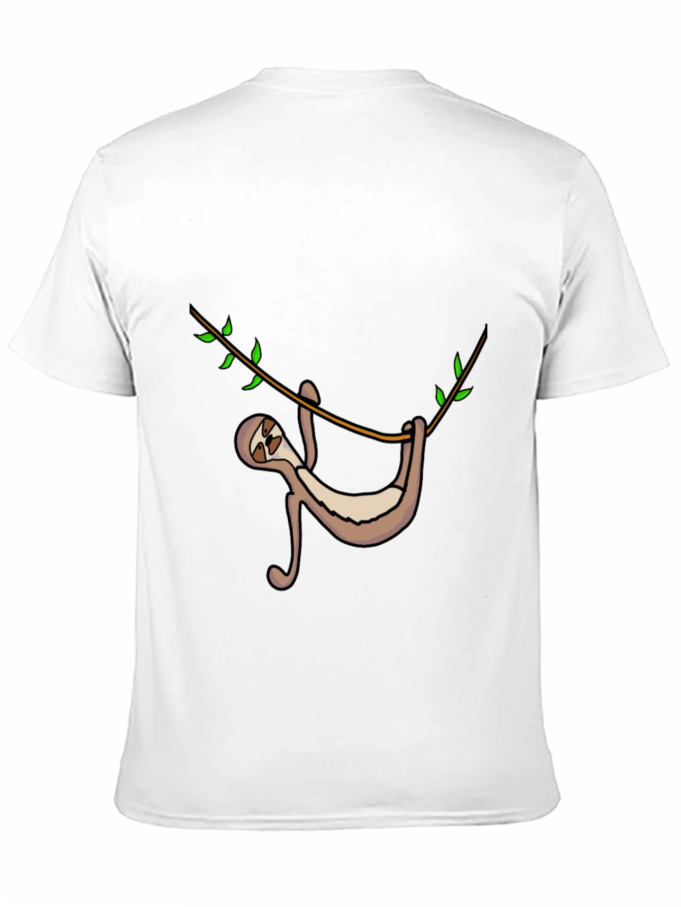 Sloth Hanging On Tree Branch Graphic Tee