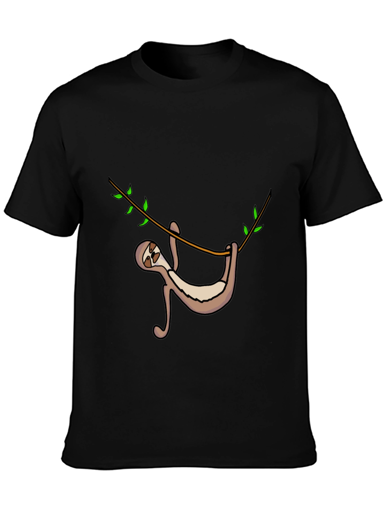 Sloth Hanging On Tree Branch Graphic Tee