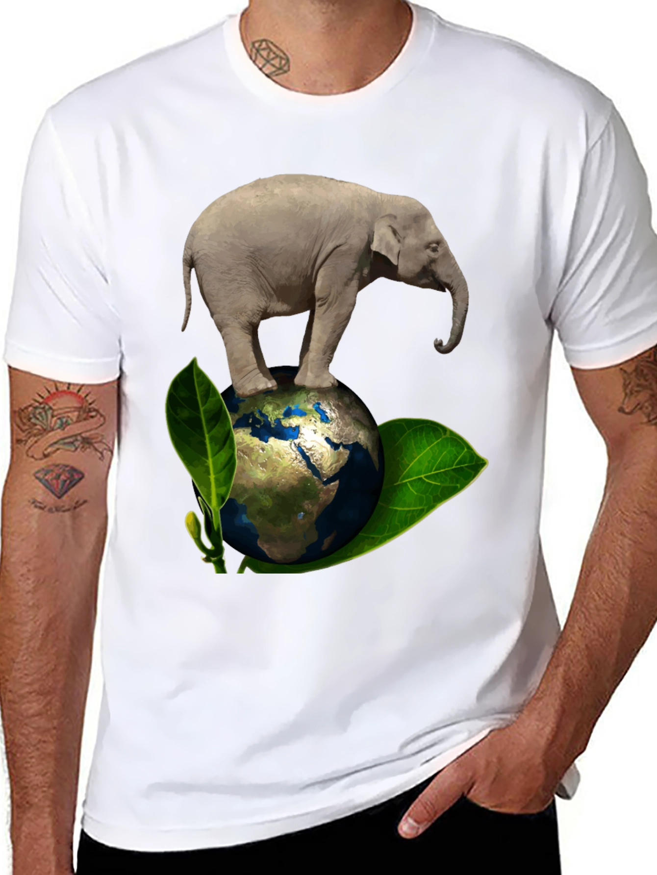 Elephant on Earth Graphic Tee