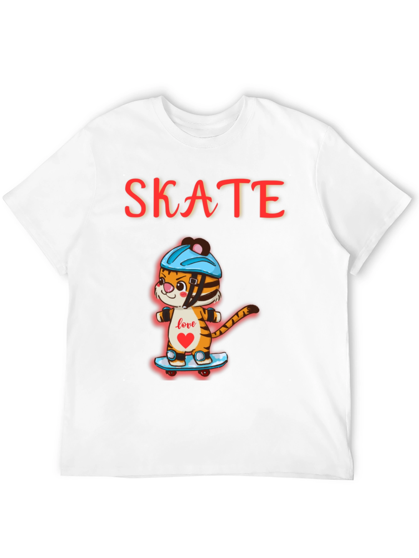 Skateboarding Tiger Graphic Tee