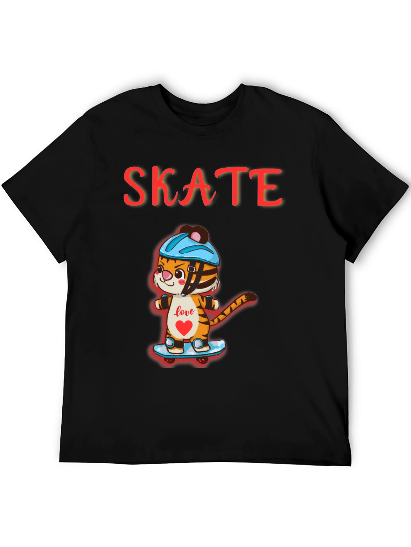 Skateboarding Tiger Graphic Tee