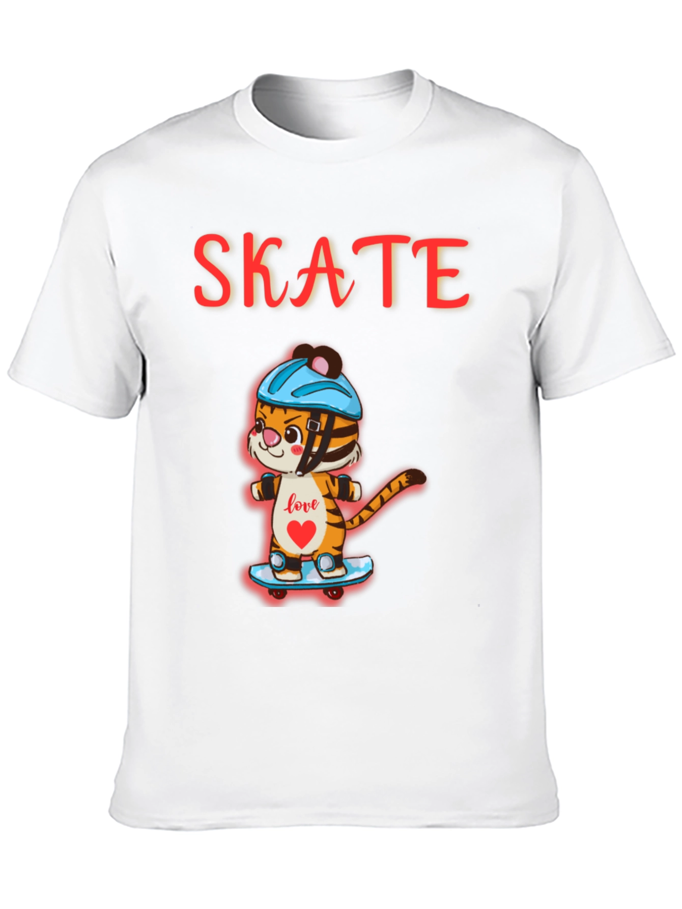 Skateboarding Tiger Graphic Tee