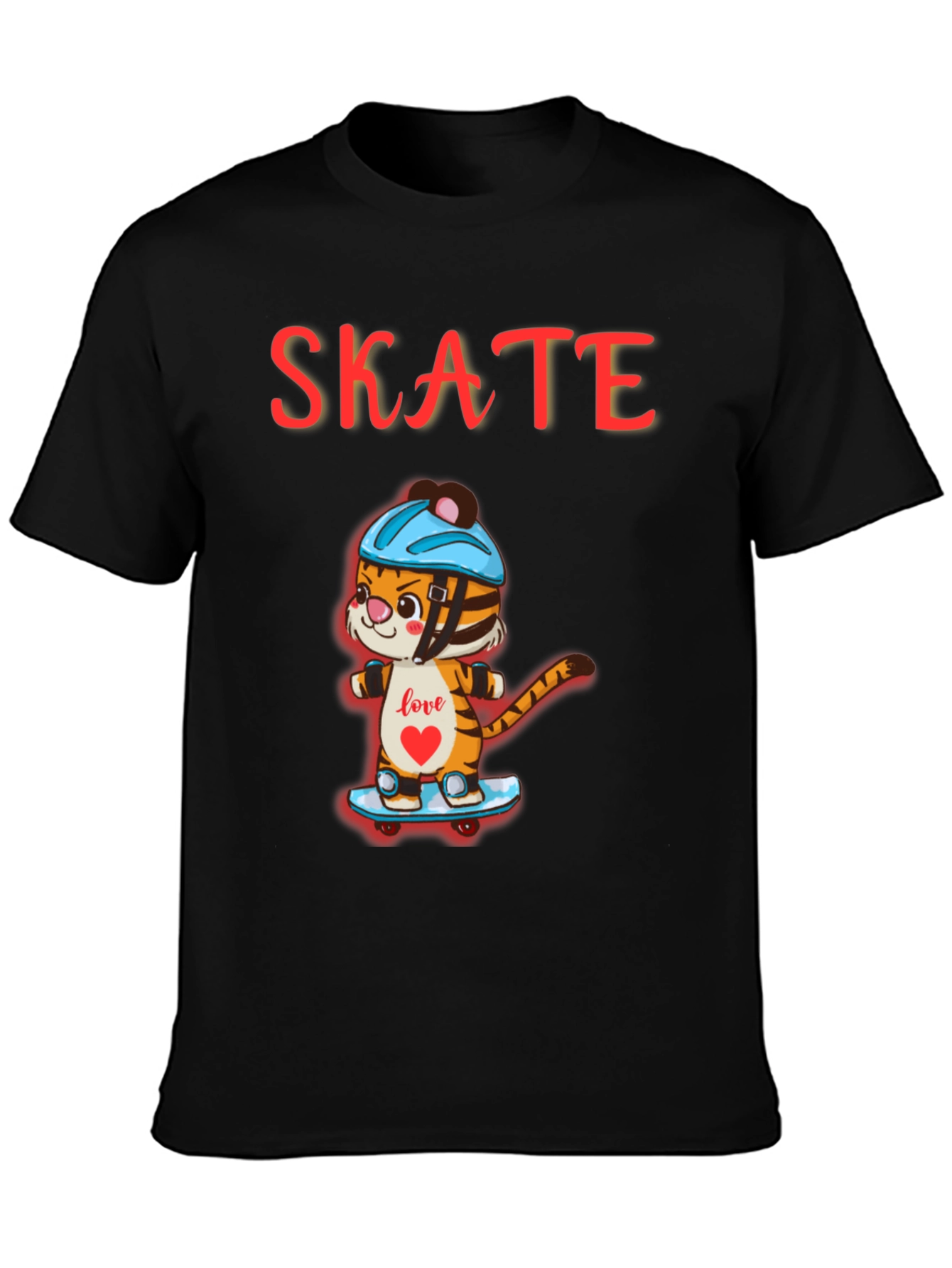 Skateboarding Tiger Graphic Tee