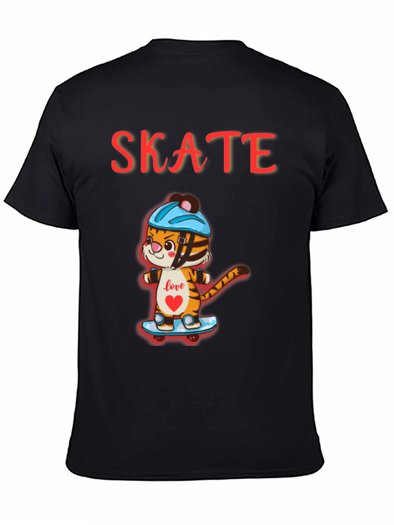 Skateboarding Tiger Graphic Tee