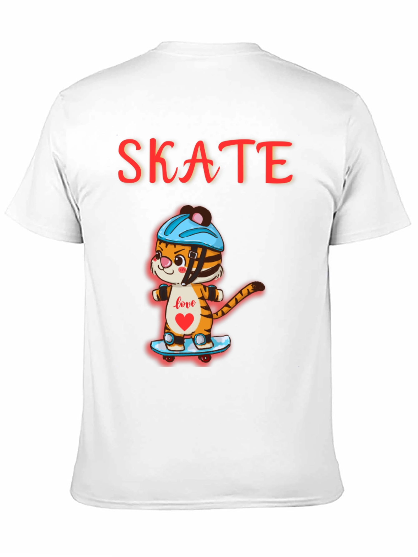Skateboarding Tiger Graphic Tee