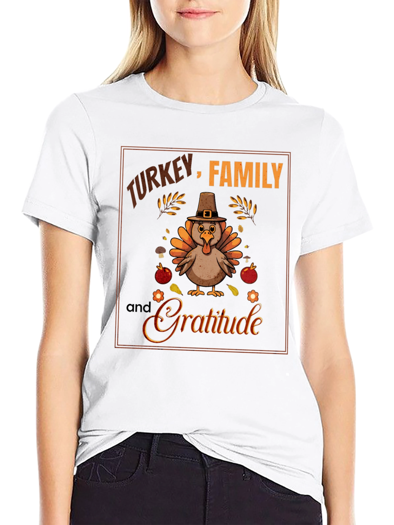 Turkey Family Gratitude T-Shirt