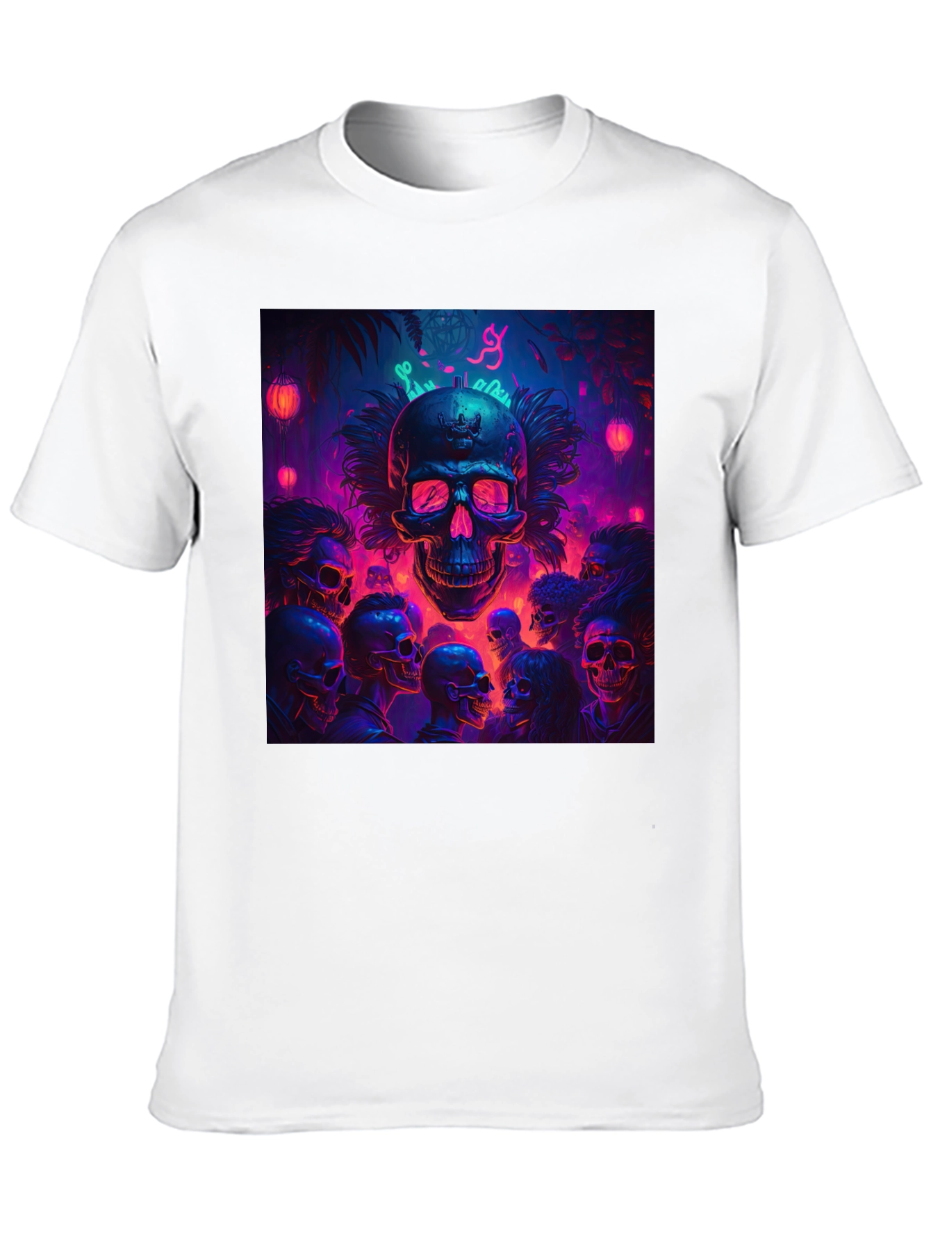 Skull Crowd Graphic Tee - Dark & Edgy Design