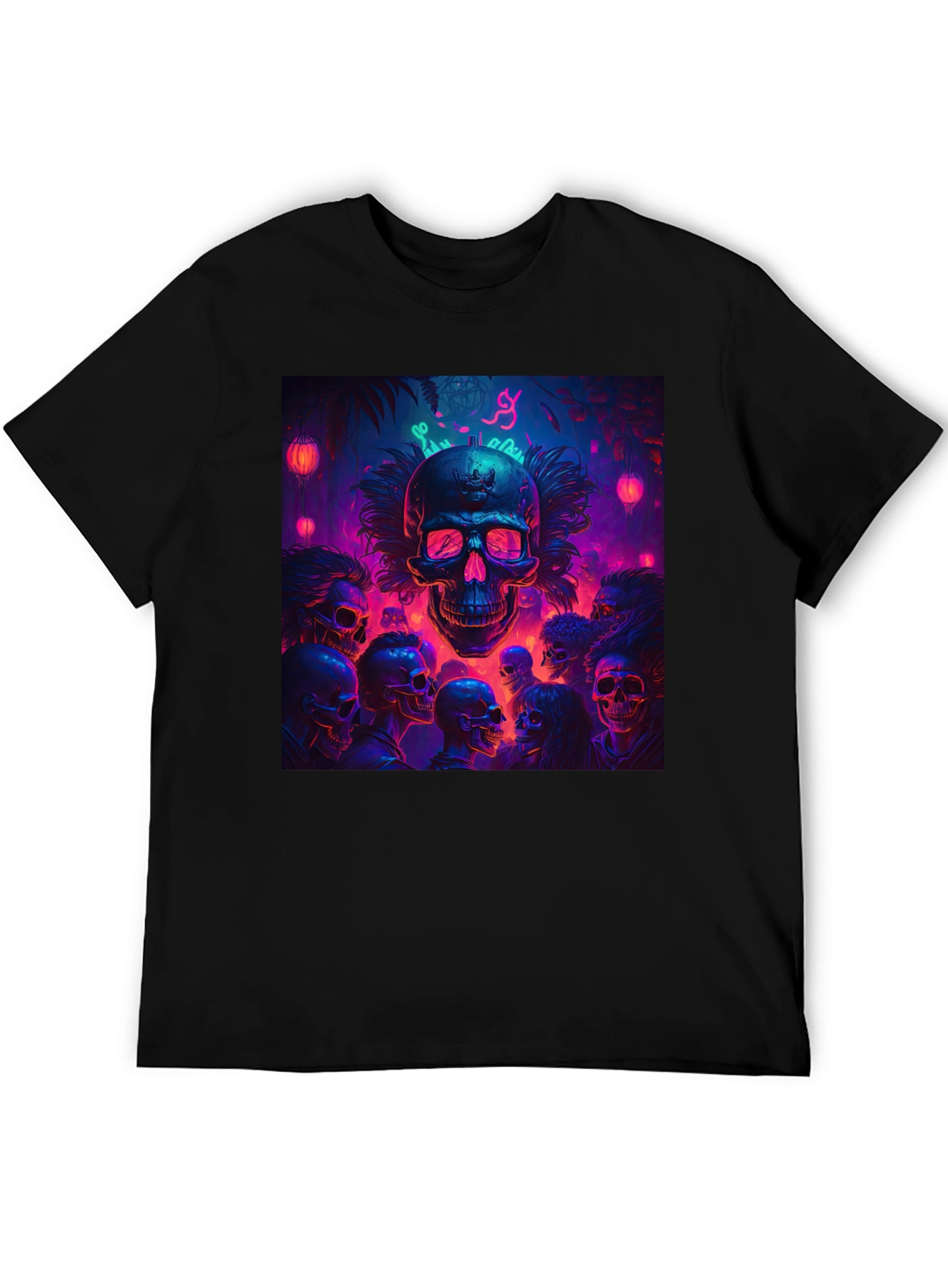 Skull Crowd Graphic Tee - Dark & Edgy Design