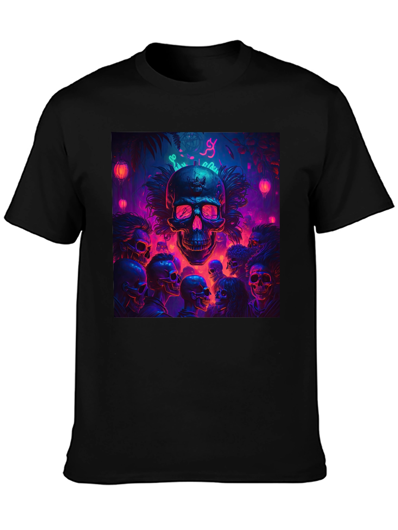 Skull Crowd Graphic Tee - Dark & Edgy Design