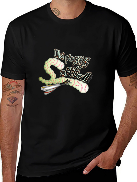 Old Fogeys Softball T-Shirt Novelty Graphic Tee