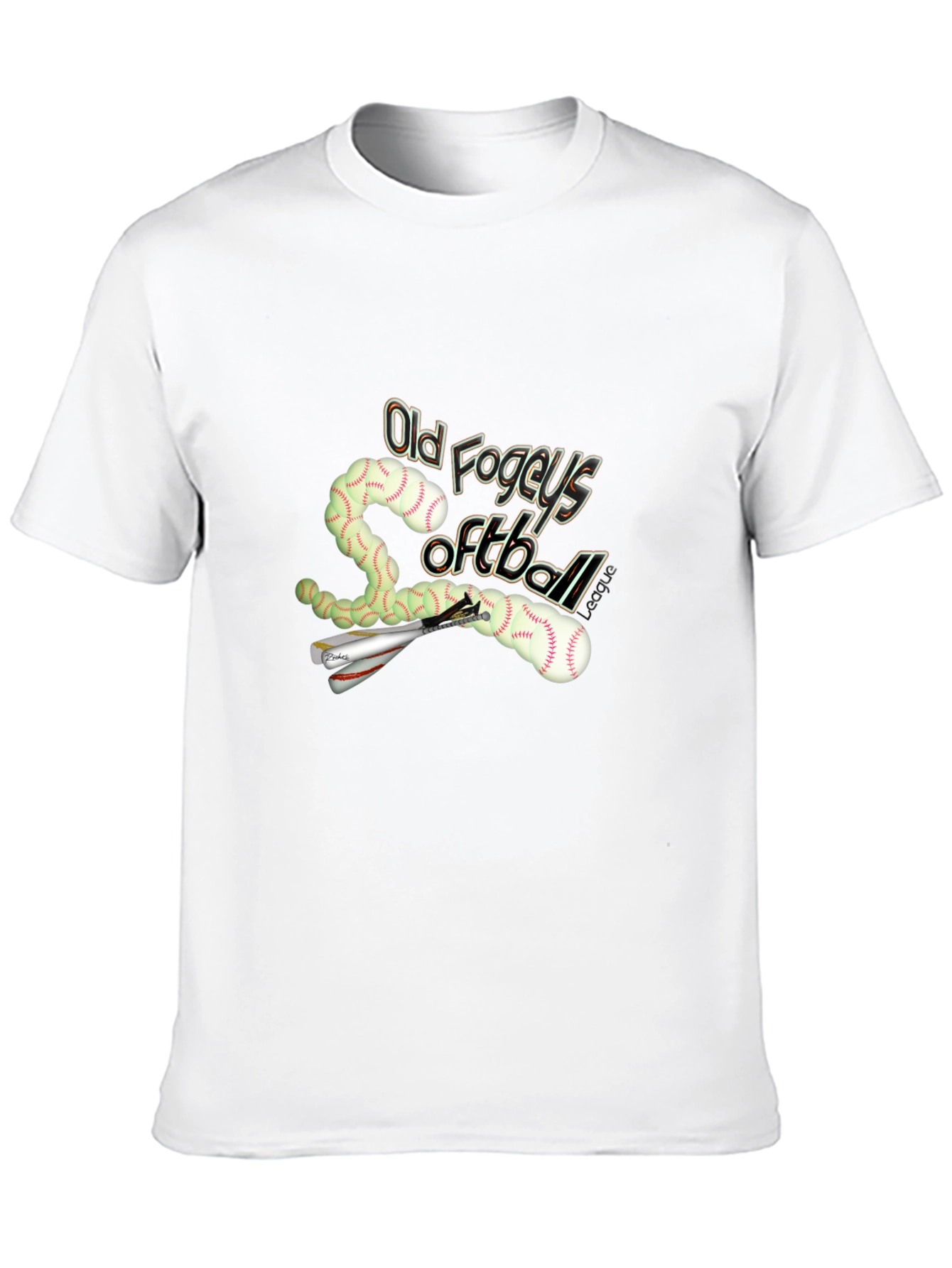 Old Fogeys Softball T-Shirt Novelty Graphic Tee