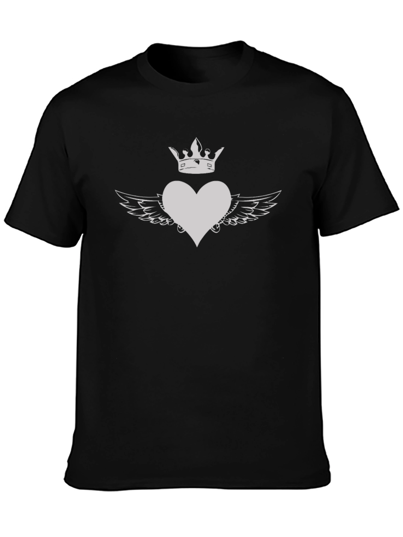 Heart with Crown and Wings Graphic Tee
