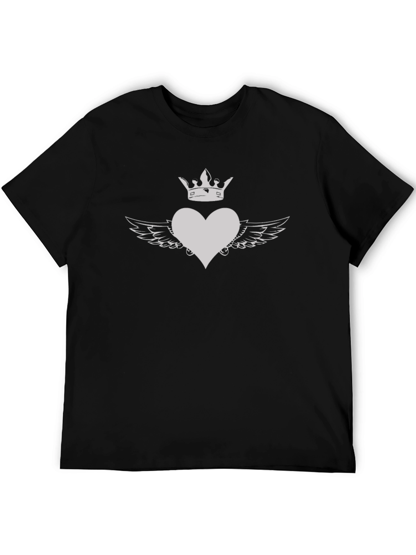 Heart with Crown and Wings Graphic Tee