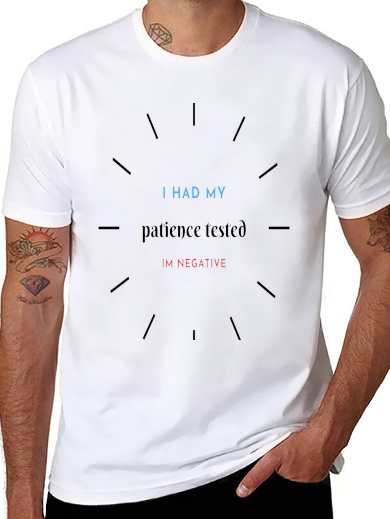 Patience Tested Negative Funny Graphic Tee