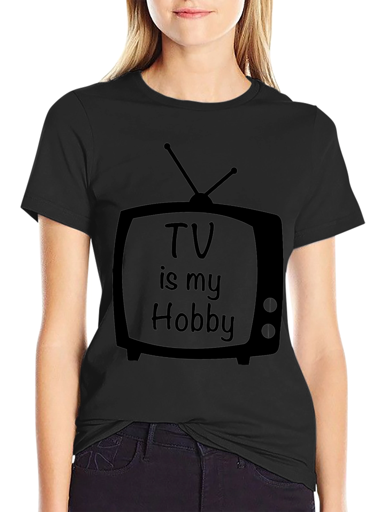 TV is my Hobby Graphic Tee - Black