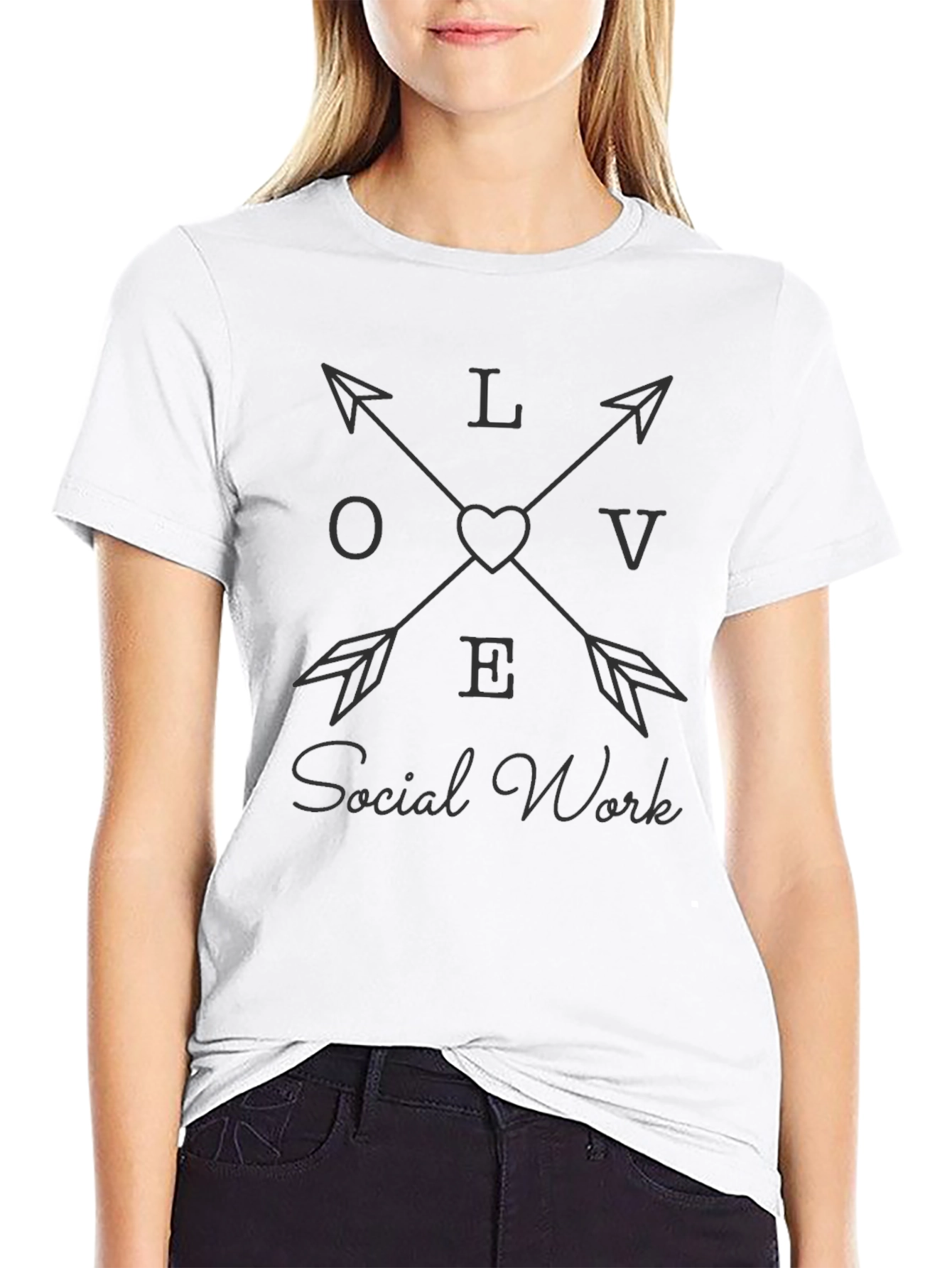 Love Social Work Arrow T-Shirt - Unisex Tee