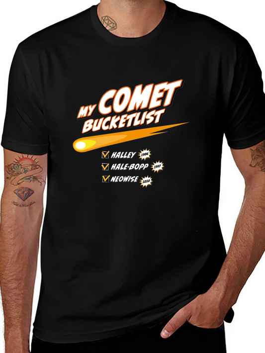 Comet Bucket List Graphic T-Shirt - Astronomy Tee