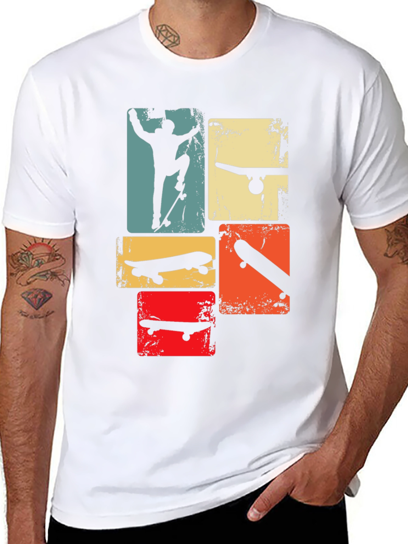 Retro Skateboard Graphic Tee