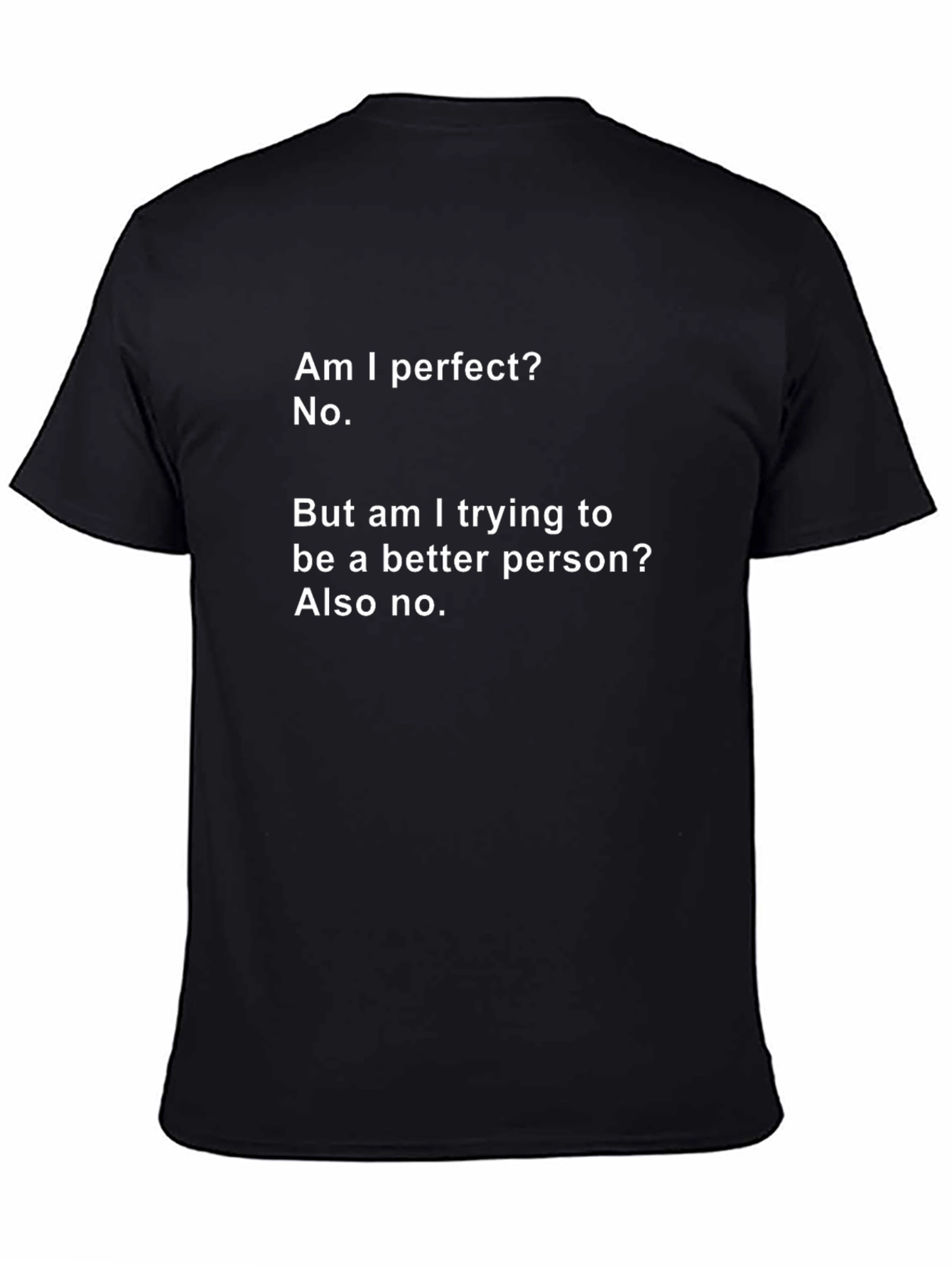 Humorous T-Shirt: Am I Perfect? No.