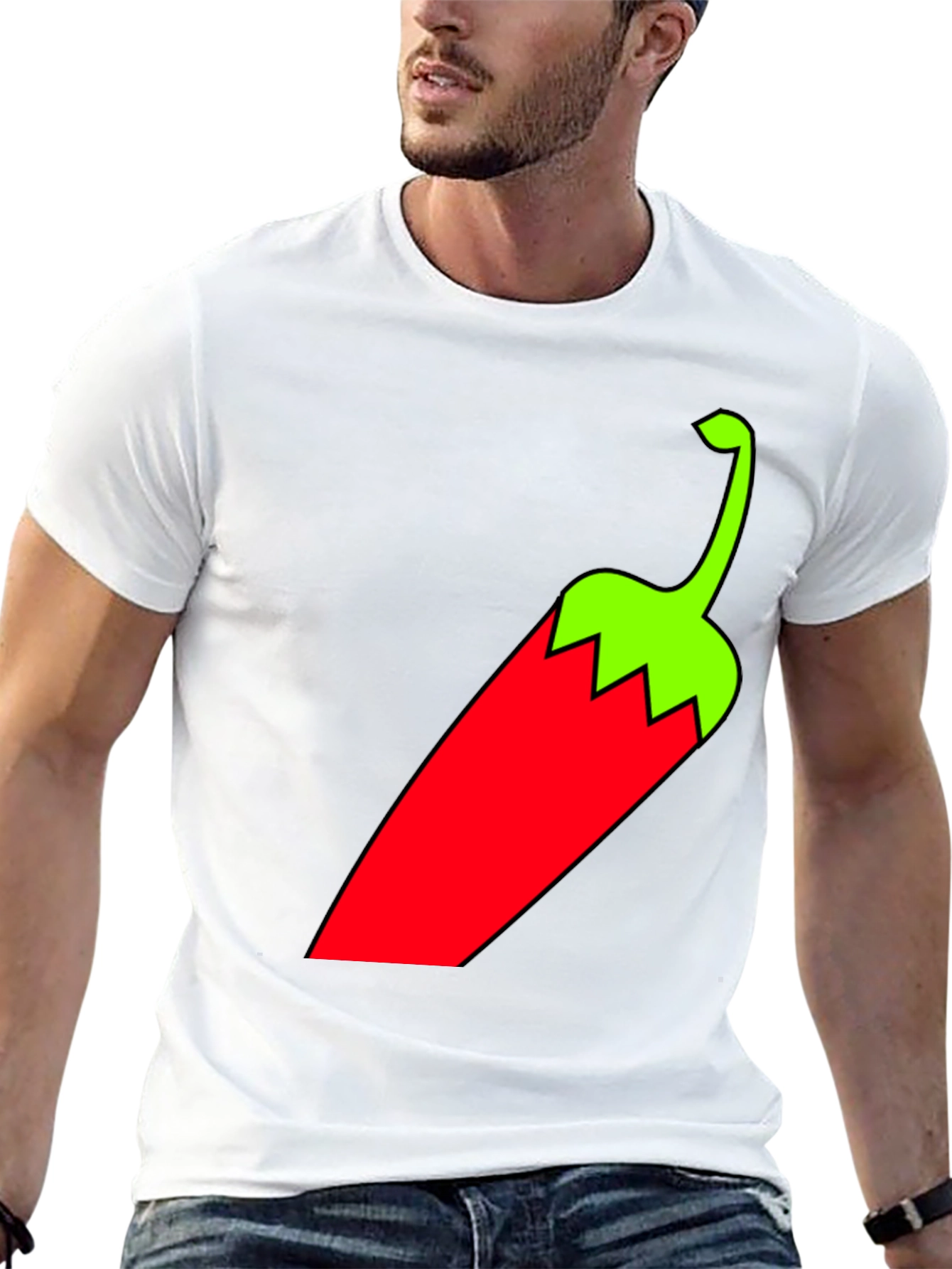 Chili Pepper Graphic Tee - Bold Black T-Shirt