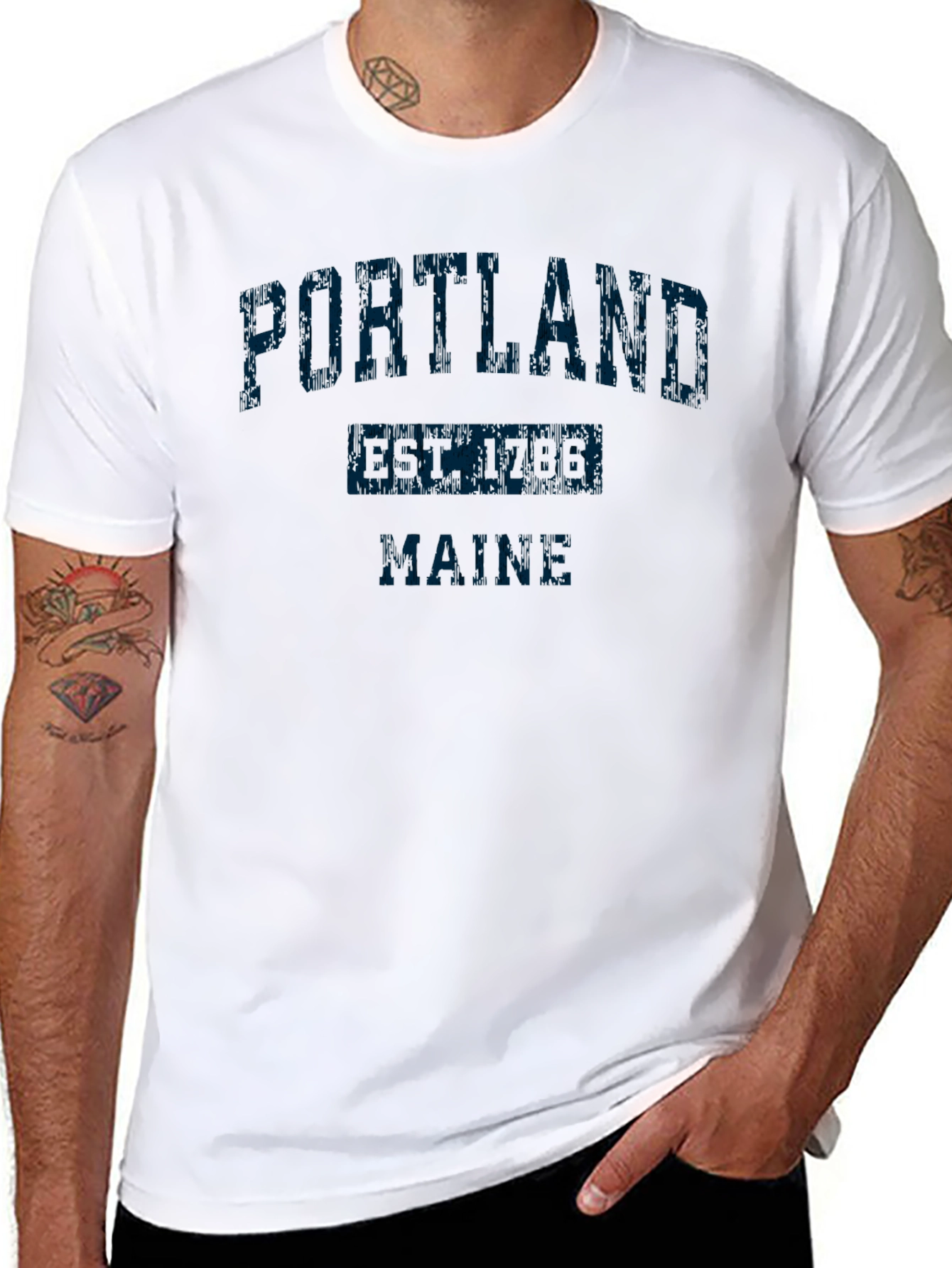 Portland Maine Est 1786 Graphic T-Shirt